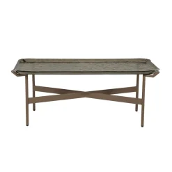 Liri Salontafel Bruin glas 98cm