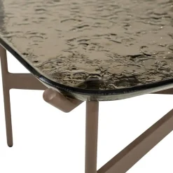 Liri Salontafel Bruin glas 98cm
