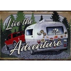 Live the Adventure - metalen bord