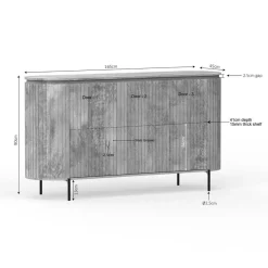 Livia Dressoir Naturel 165cm