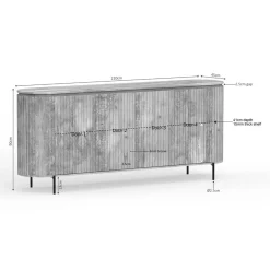 Livia Dressoir Naturel 210cm