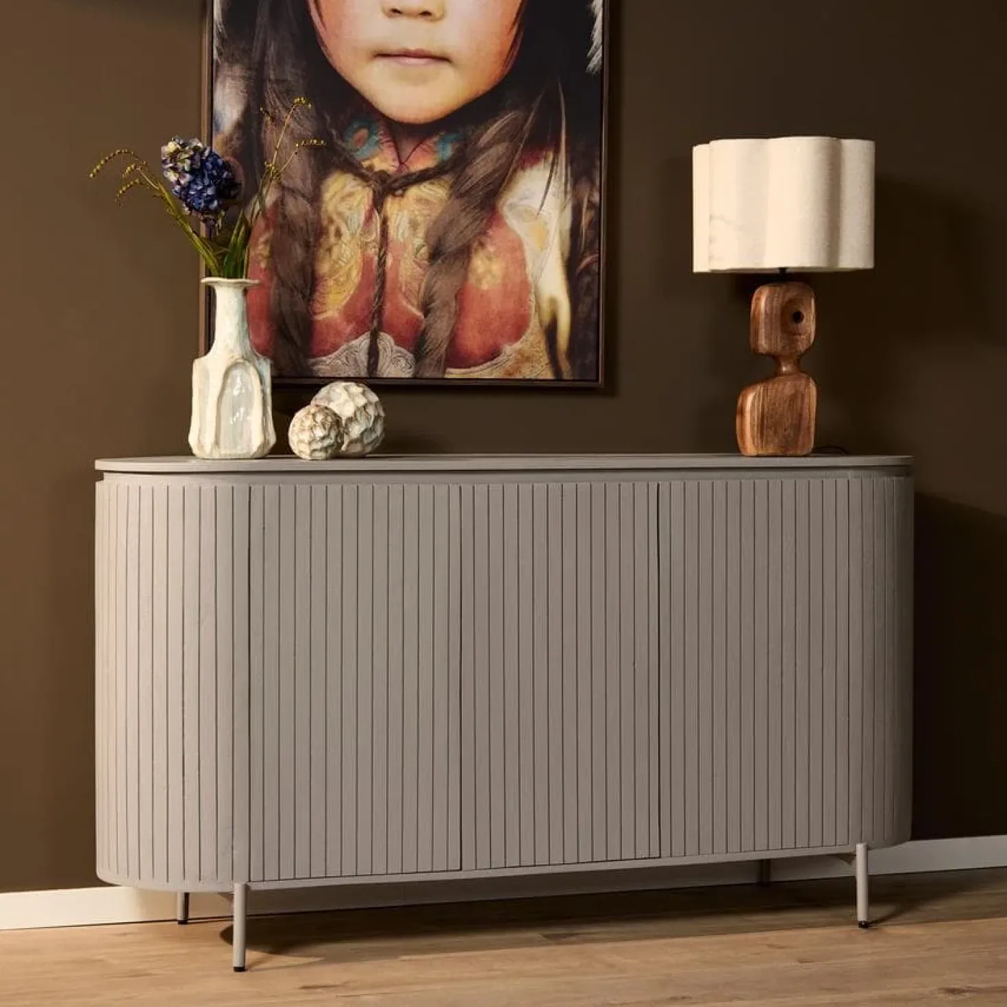 Livia Dressoir Taupe 165cm