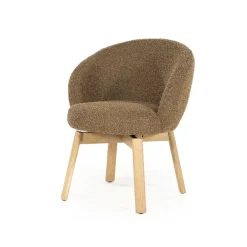 Livia Eetkamerstoel Bruin stof