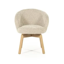 Livia Eetkamerstoel Taupe stof
