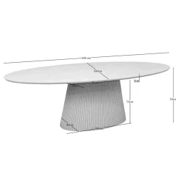 Livia Eettafel Ovaal Zand 240cm