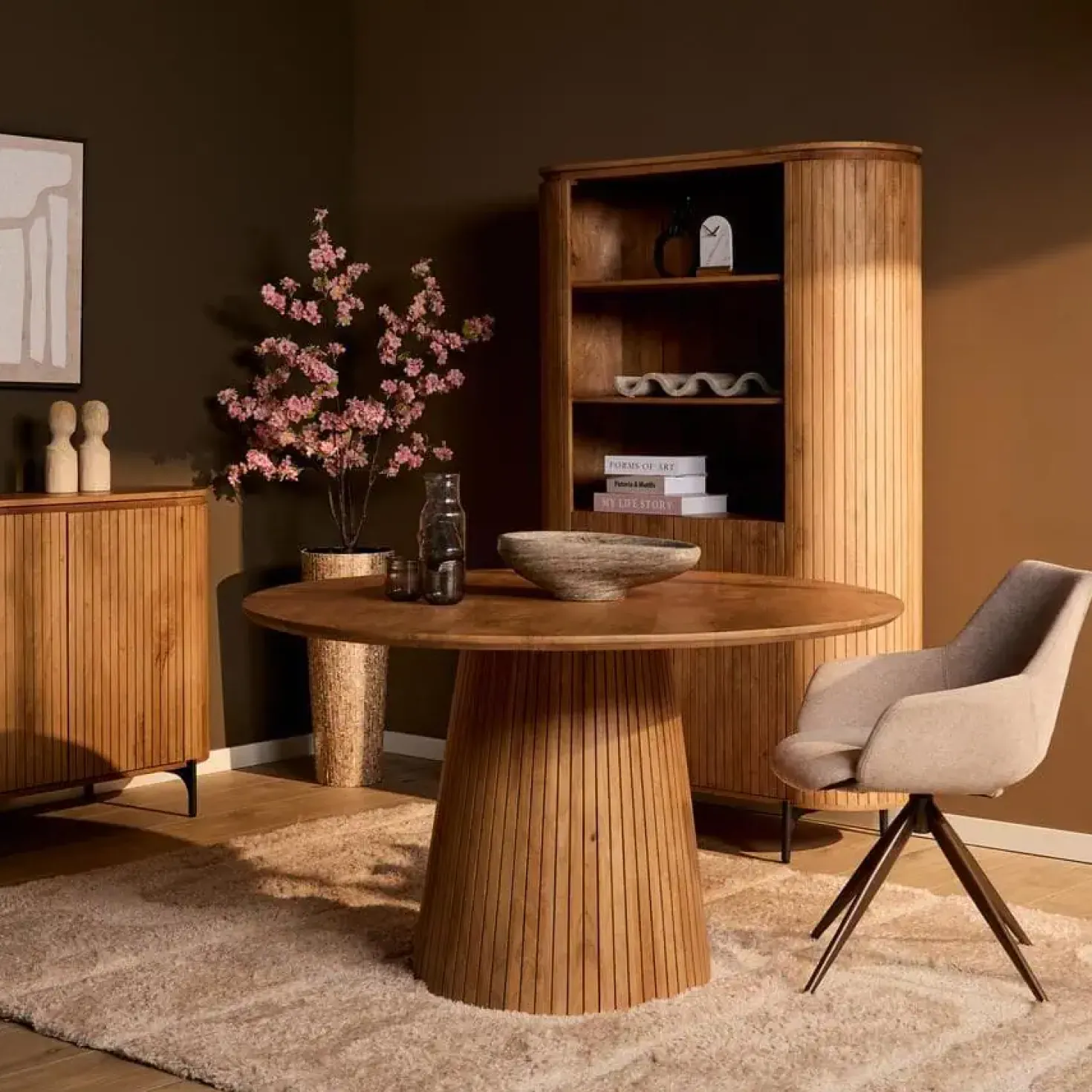 Livia Eettafel Rond Naturel 130cm