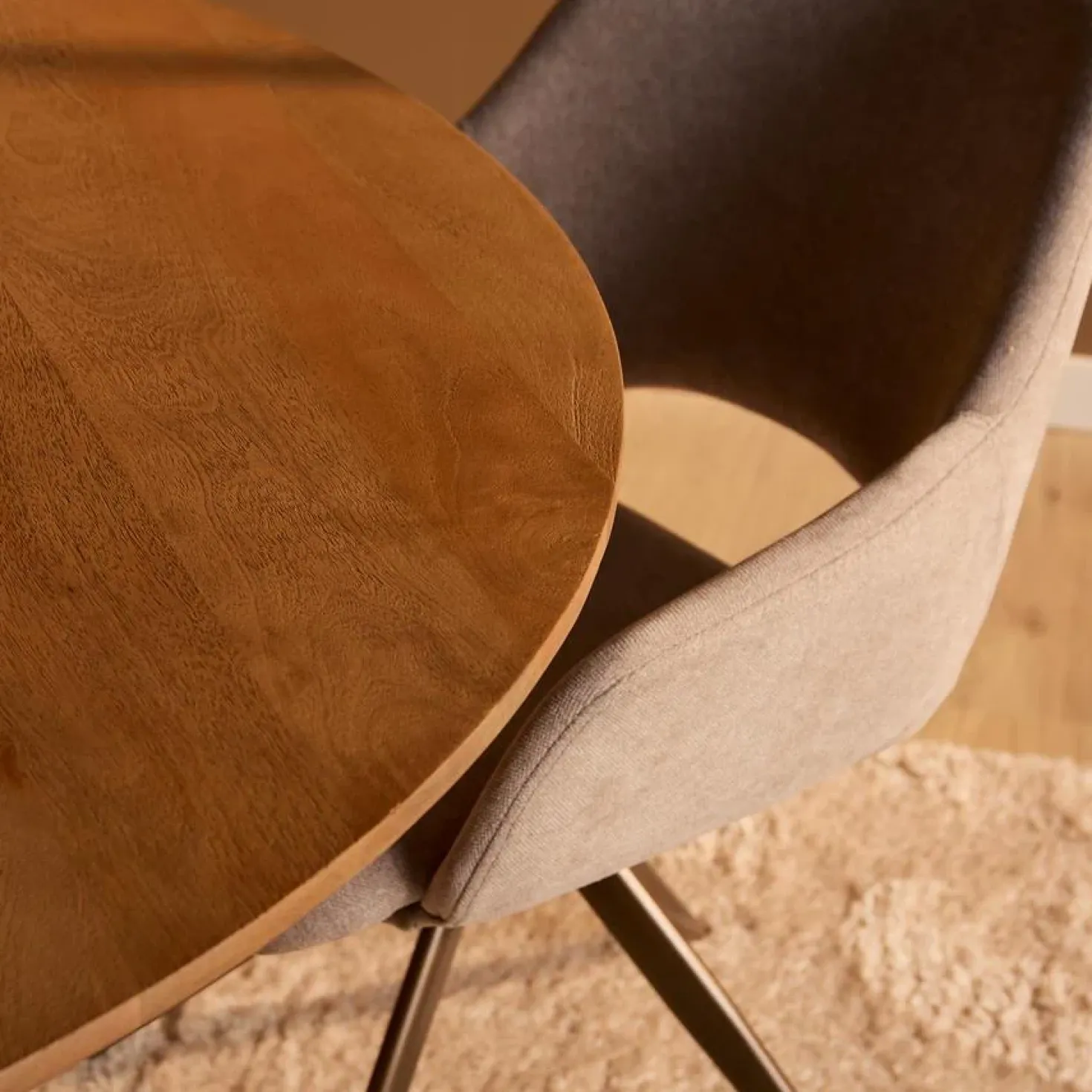 Livia Eettafel Rond Naturel 150cm
