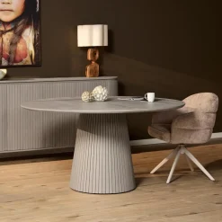 Livia Eettafel Rond Taupe 130cm