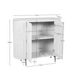 Livia Lage kast Zand 115cm