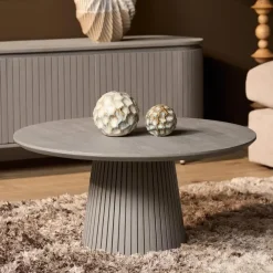 Livia Salontafel Rond Taupe 80cm