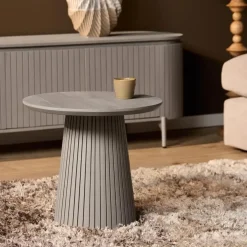 Livia Salontafel Rond Taupe 50cm