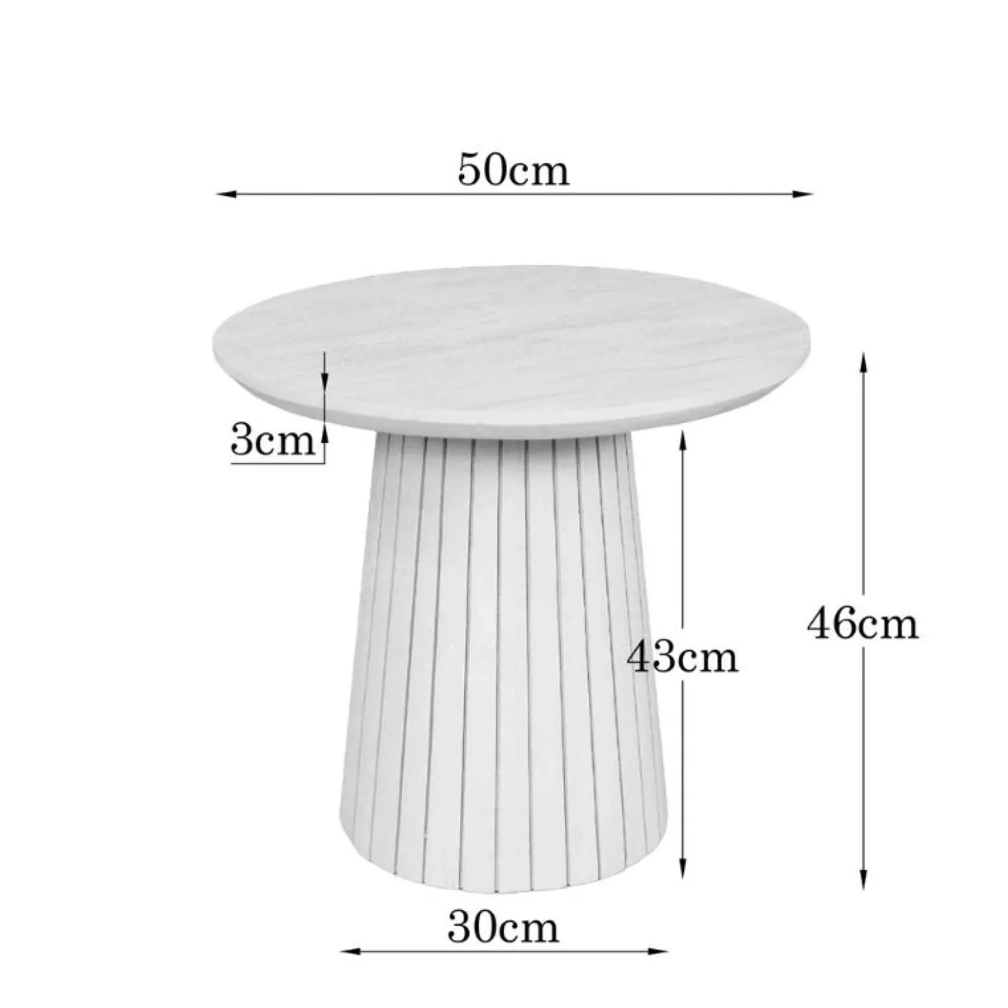 Livia Salontafel Rond Zand 50cm