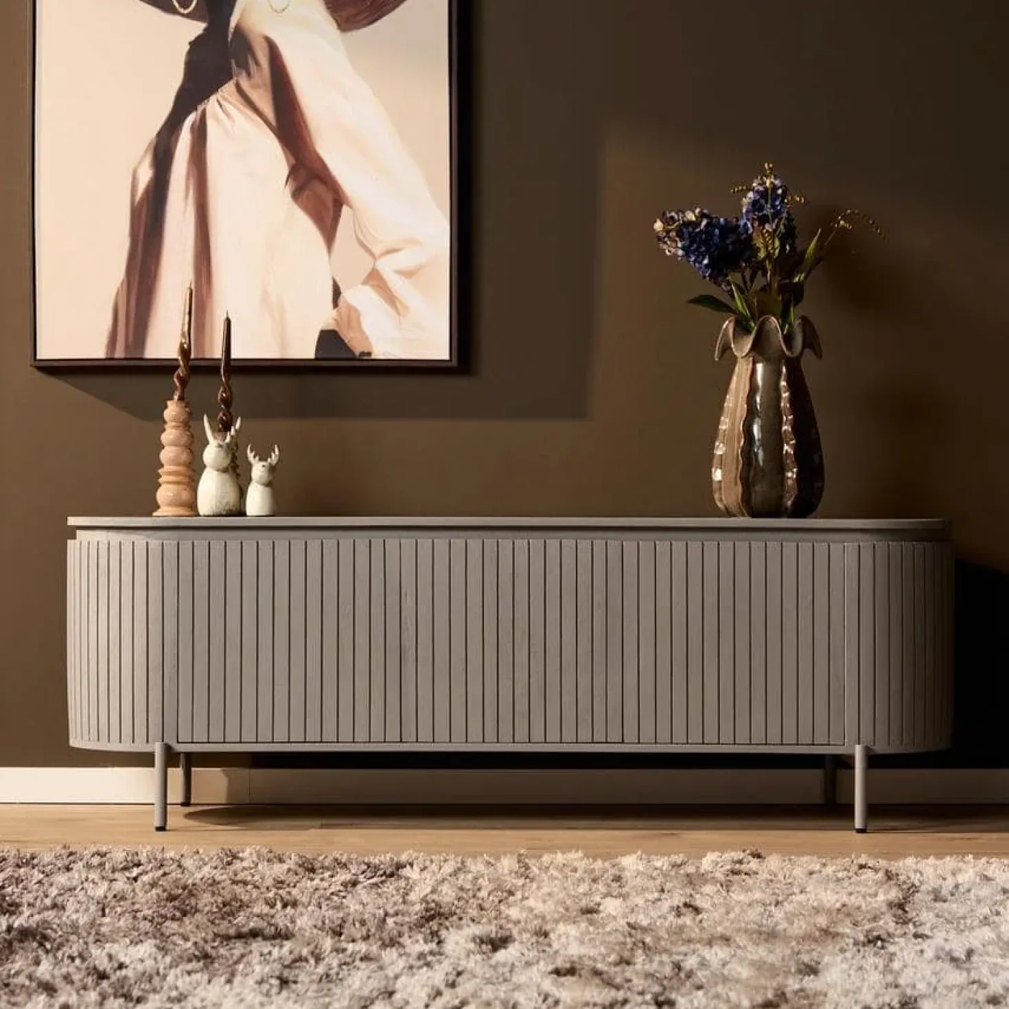 Livia Tv meubel Taupe 165cm