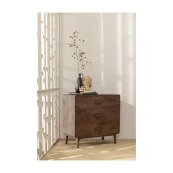 Liya Ladekast mangohout donkerbruin 90cm
