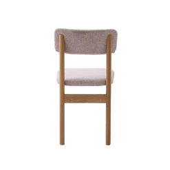 Lize Eetkamerstoel zand met naturel poot