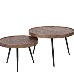 Loavie salontafelset van 2 industrieel brons