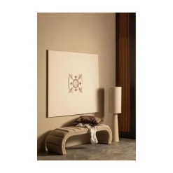 Loft 2-lichts Vloerlamp metaal/bouclé naturel