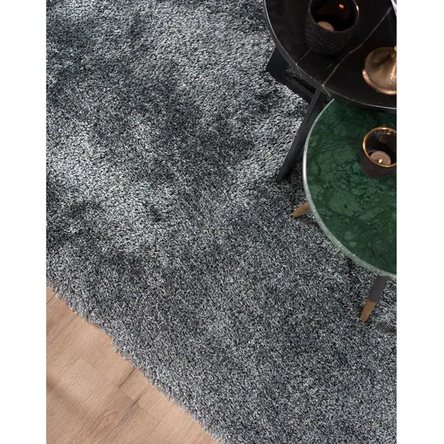 Loga vloerkleed hoogpolig petrol