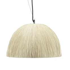 Lokta 1-lichts Hanglamp koepel Creme