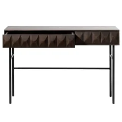 Lona sidetable donkerbruin eikenhoutfineer 117cm