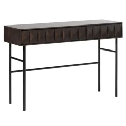 Lona sidetable donkerbruin eikenhoutfineer 117cm
