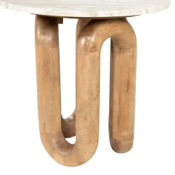 LoopStone Bijzettafel rond Naturel 52cm