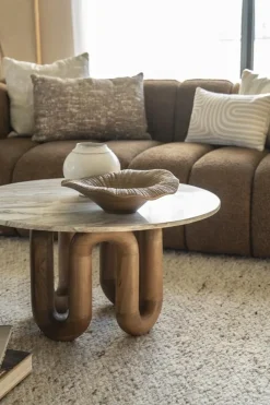 LoopStone Salontafel rond Naturel 80cm