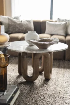 LoopStone Salontafel rond Naturel 80cm