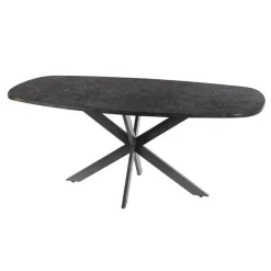 Lopez Eettafel deens ovaal Metallic grijs 215cm