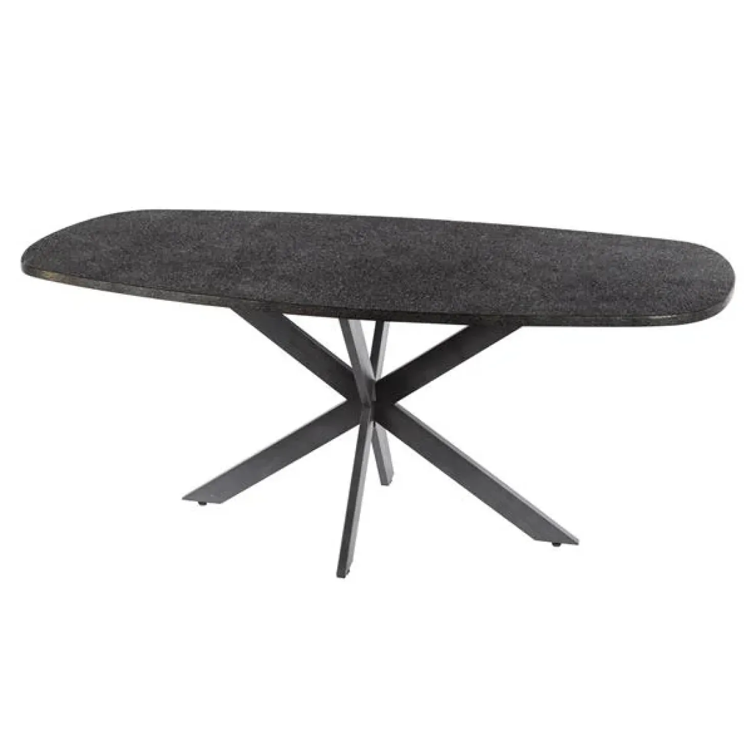 Lopez Eettafel deens ovaal Metallic grijs 215cm