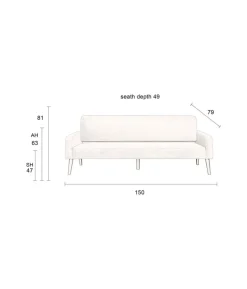 Loungebank Preston Beige 200cm