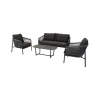 Loungeset Osaka zwart