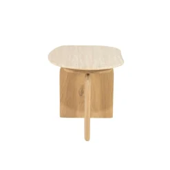 Lova Bijzettafel Naturel travertin 60cm
