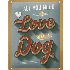Love Dog - metalen bord
