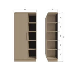 Lowen Opbergkast Dennenhout Mud 100cm