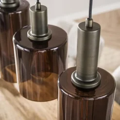 Luca 6-lichts Hanglamp Bruin