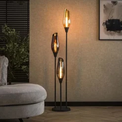 Lucario 3-lichts Vloerlamp Mixglas