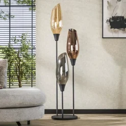 Lucario 3-lichts Vloerlamp XL Mixglas