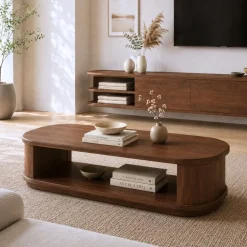 Luca salontafel 110 cm walnoot