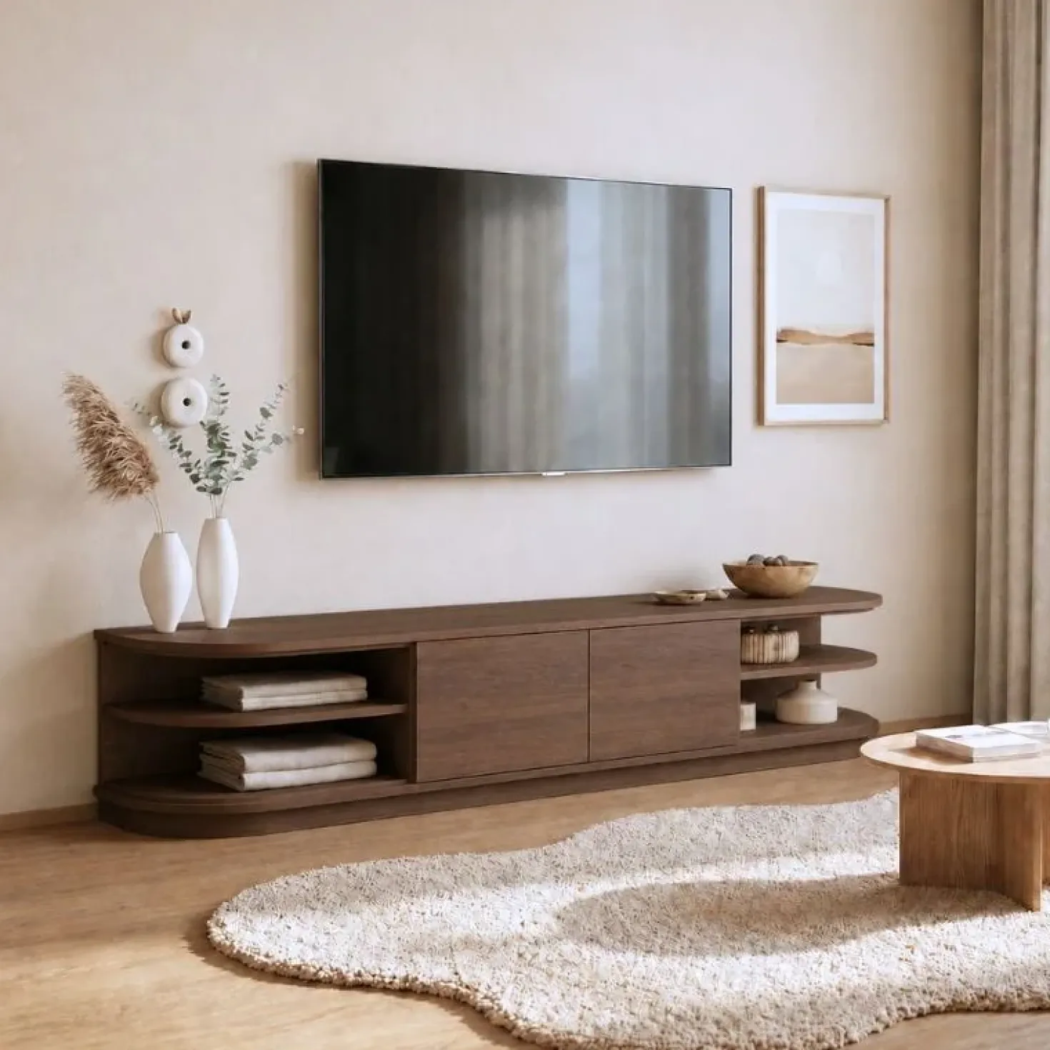 Luca Staand Tv meubel Walnoot 160 cm