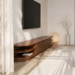 Luca Staand Tv meubel Walnoot 250 cm