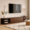 Luca Staand Tv meubel Walnoot 220 cm