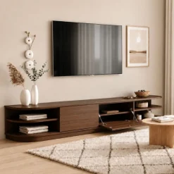 Luca Staand Tv meubel Walnoot 190 cm