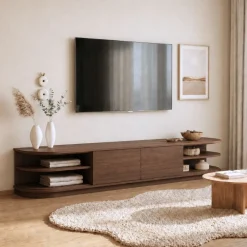 Luca Staand Tv meubel Walnoot 190 cm