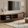 Luca zwevend Tv meubel Walnoot 220 cm