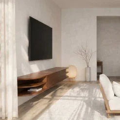 Luca zwevend Tv meubel Walnoot 190 cm
