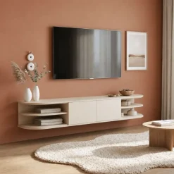 Luca zwevend Tv meubel Zand 160 cm