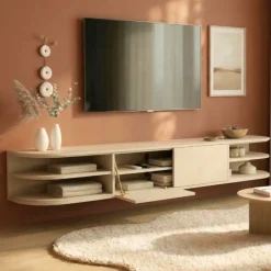 Luca zwevend Tv meubel Zand 220 cm