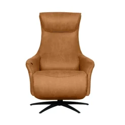 Lund Elektrische Fauteuil Cognac Microleder