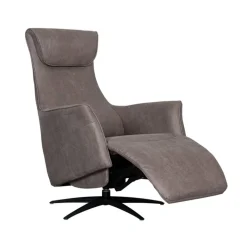 Lund Elektrische Fauteuil Taupe Microleder